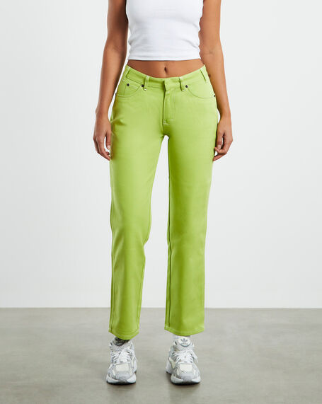 875 Washed Low Rider Pants Wild Lime