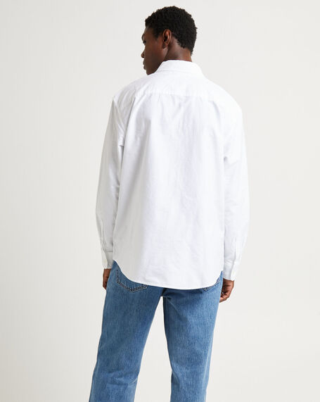 Authentic Button Down Long Sleeve Bright White