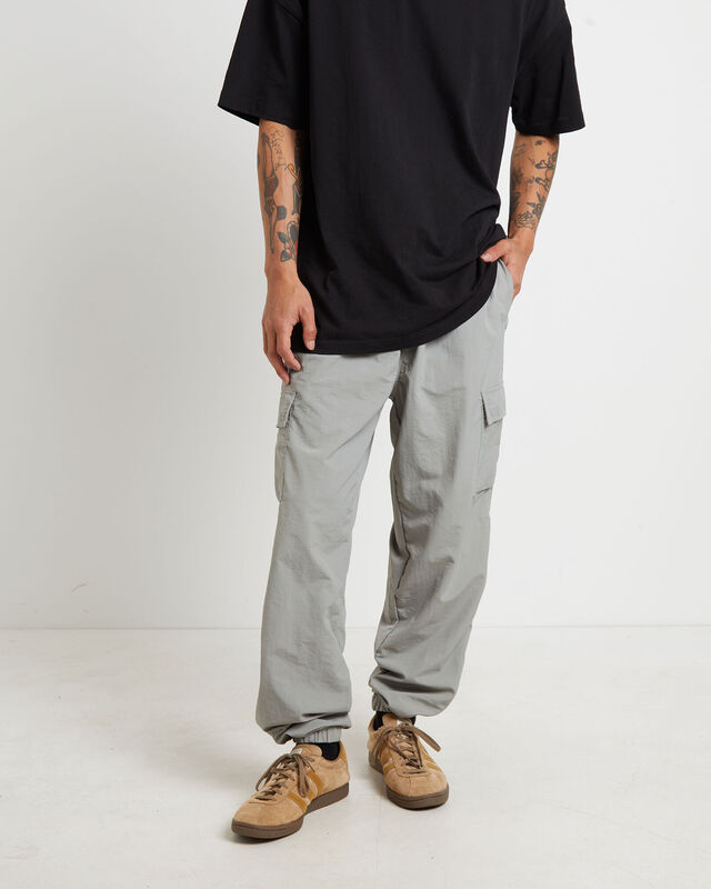 Nylon Cargo Jogger Pants in Grey, hi-res image number null