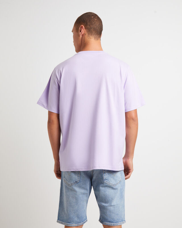 Short Sleeve Relaxed Fit T-Shirt in Purple Rose, hi-res image number null