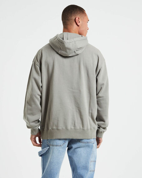 Sunshine Recycled Pull On Hoodie in Olive Green