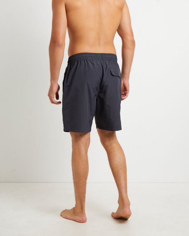 Surf Related Hemp Fixed Waist Swim Shorts in Black, hi-res image number null