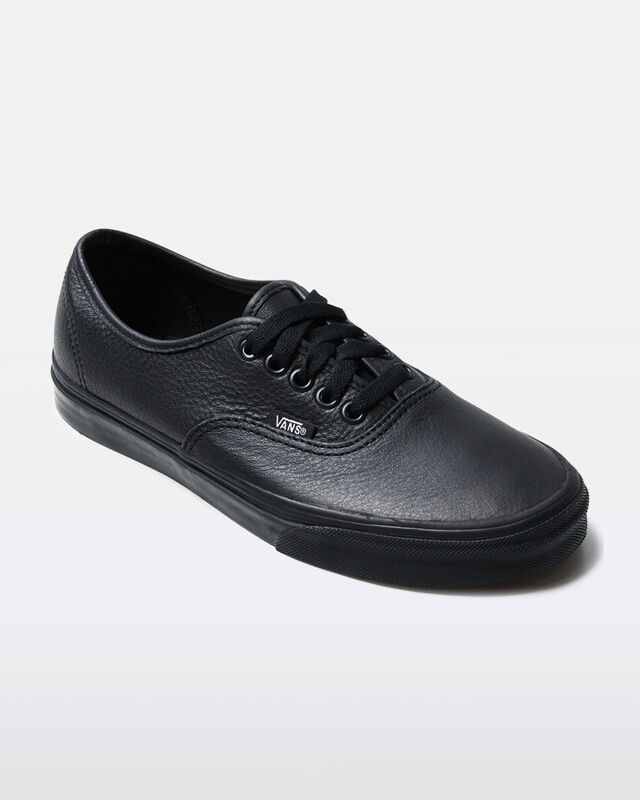 Authentic Leather Sneakers All Black, hi-res