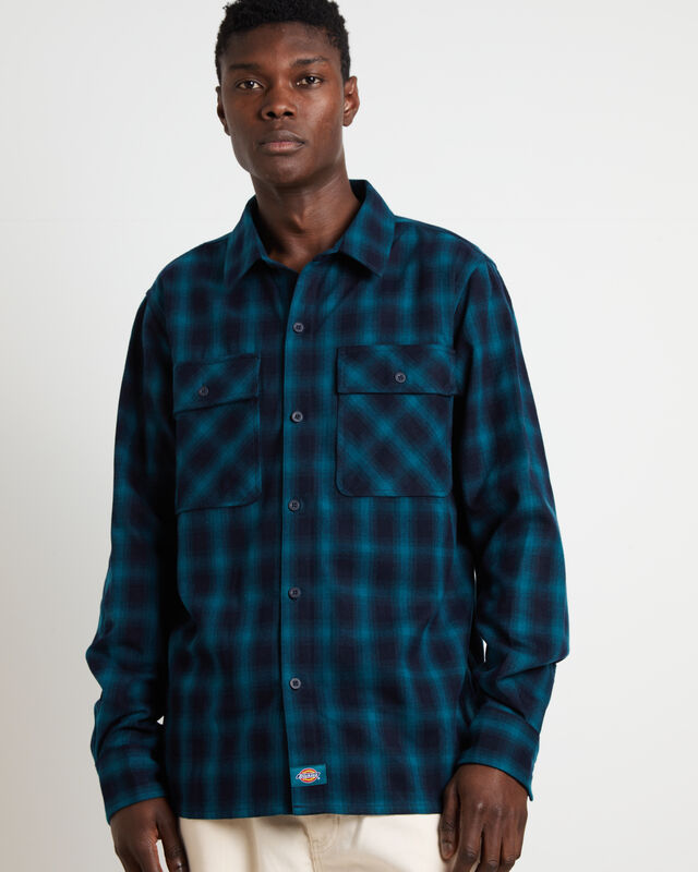 Houston Plaid Long Sleeve Shirt in Dark Lincoln Green, hi-res image number null