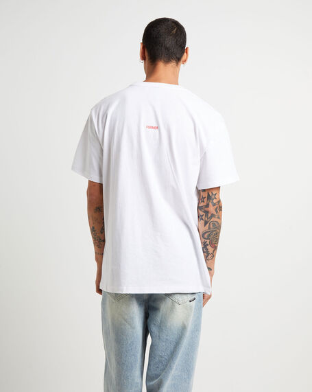 Cracked Crux Short Sleeve T-Shirt in White