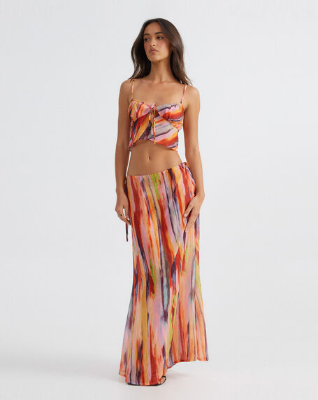 St Barts Maxi Skirt in Multi