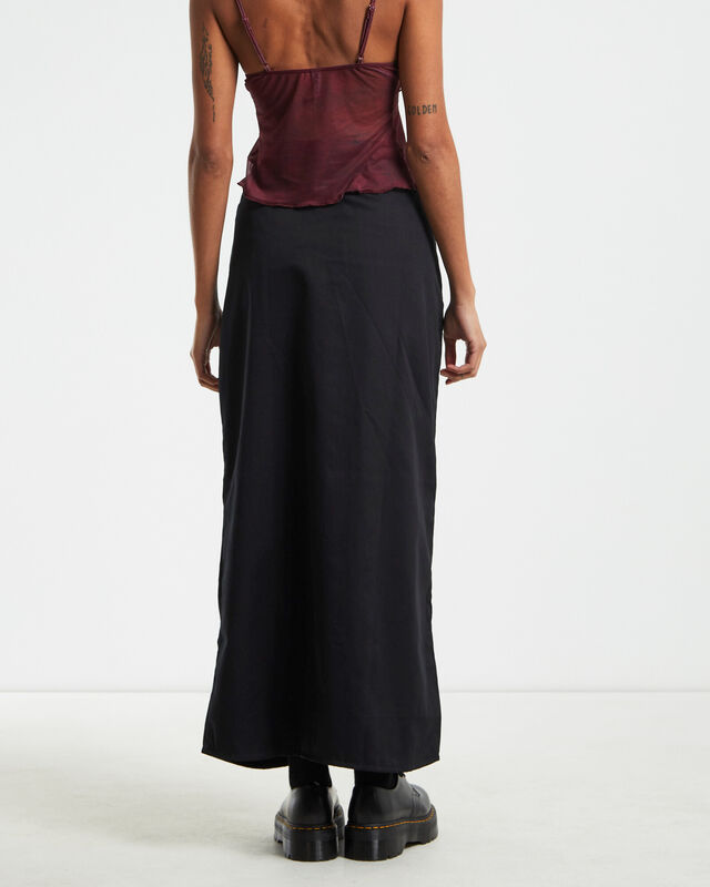 Haisley Cargo Maxi Skirt Black, hi-res image number null