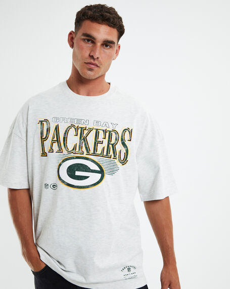 Underscored OS T-Shirt Green Bay Packers White Marle