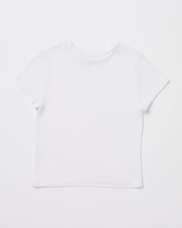 Teen Girls Slinky Fit Short Sleeve T-Shirt in White, hi-res image number null