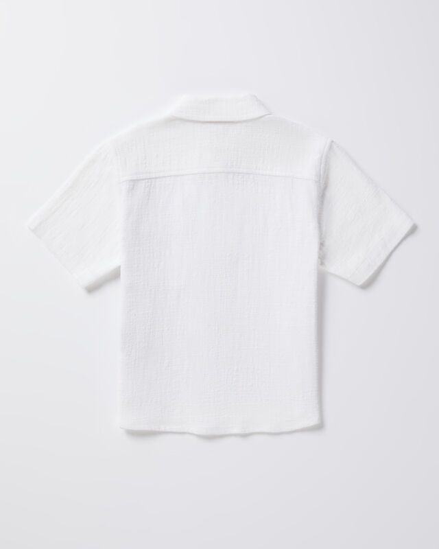 Boys Louie Short Sleeve Shirt in White, hi-res image number null