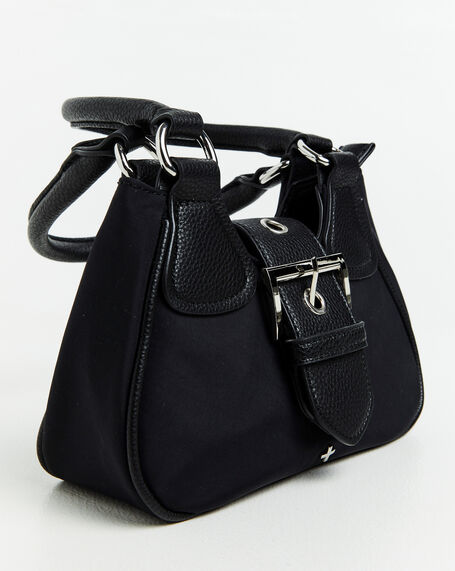Wilde Nylon Crossbody Bag Black/Silver