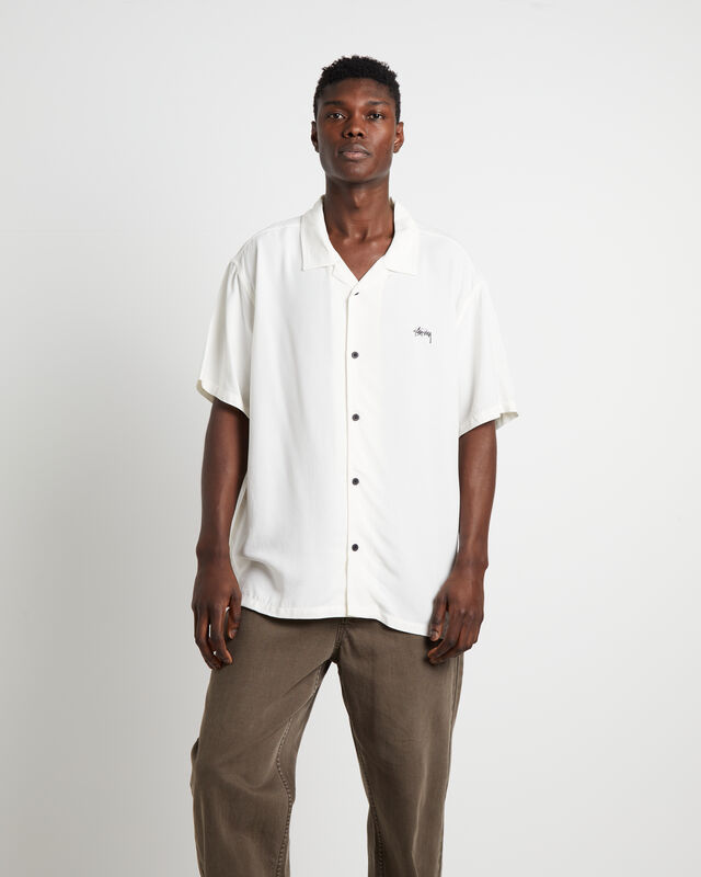 Flame Short Sleeve Shirt in White, hi-res image number null