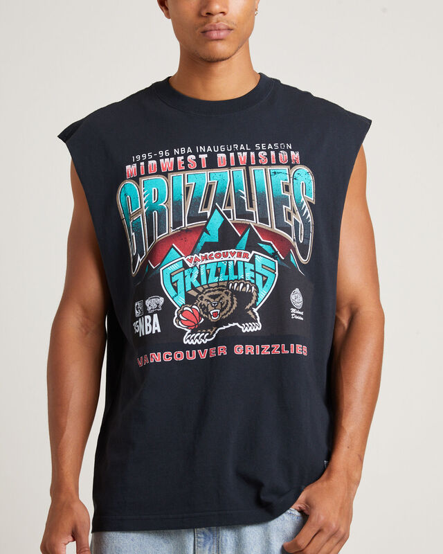 Grizzlies Muscle Top in Faded Black, hi-res image number null