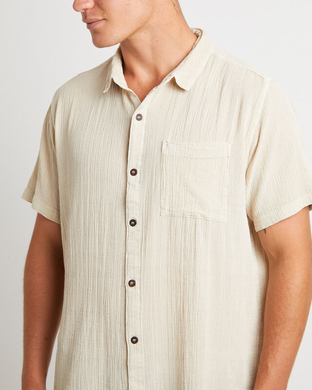 Bon Crepe Short Sleeve Shirt Natural, hi-res image number null