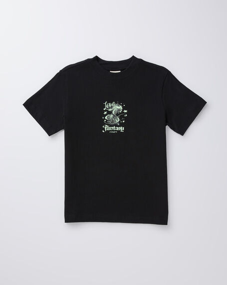 Teen Boys Fantasy Short Sleeve T-Shirt in Black