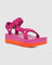 Women's Flatform Universal Sandals in Rose/Violet/Orange