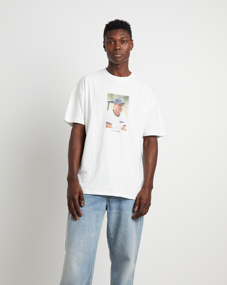 Jon Short Sleeve T-Shirt in Solid Washed White