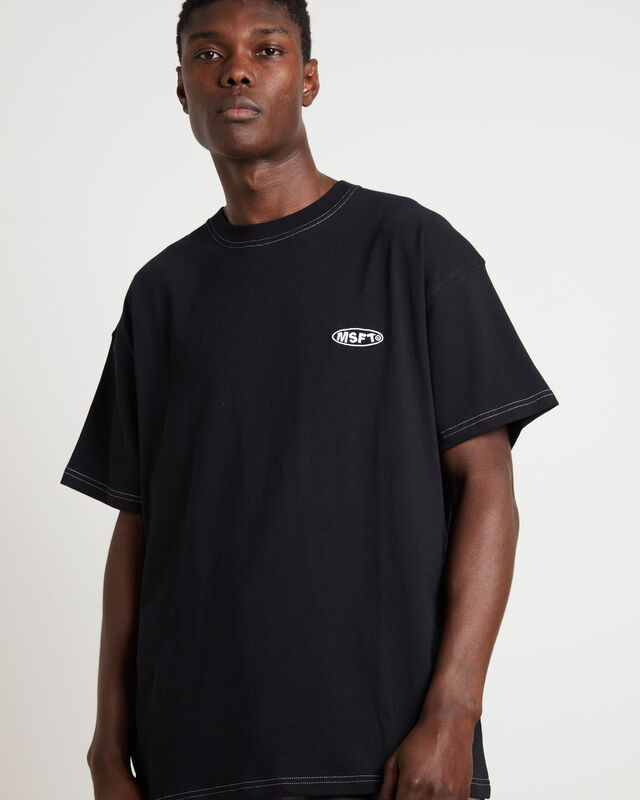 Contrast Devo Short Sleeve T-Shirt in Washed Black, hi-res image number null