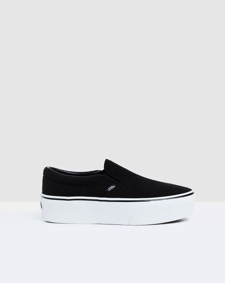 Classic Slip-On Stackform Sneakers Black/True White