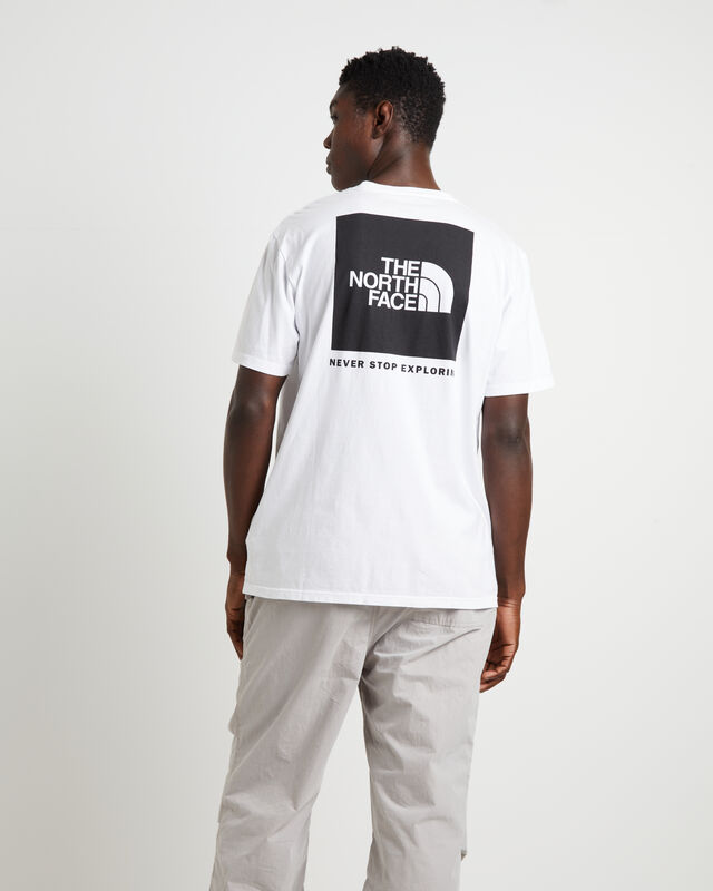 Short Sleeve Never Stop Exploring Box T-Shirt in White, hi-res image number null