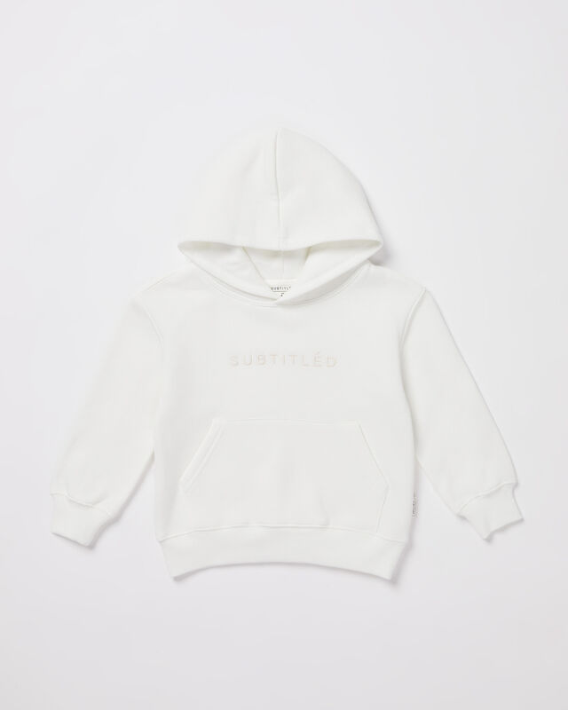 Girls State Oversized Hoodie in White, hi-res image number null
