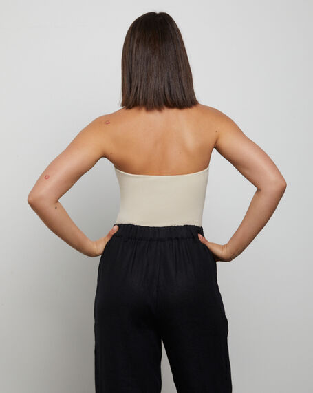 Slinky Strapless Top in Vintage Stone