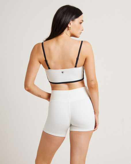 Underbust Contrast Tank Top in Storm White