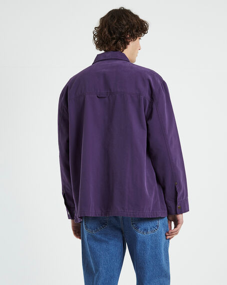 Newcastle Long Sleeve Shacket in Purple