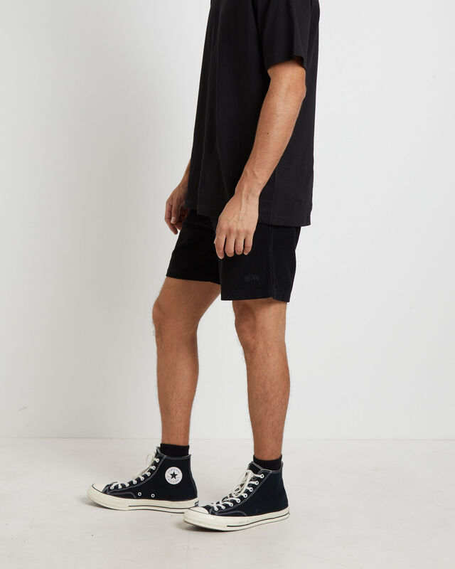 Wide Wale Cord Beachshorts in Black, hi-res image number null