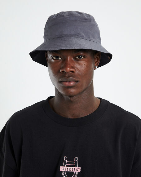 Stamford Reversible Bucket Hat Black Charcoal