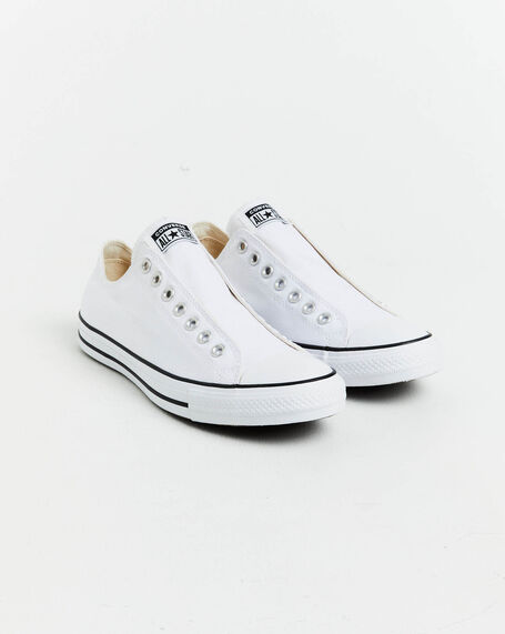 Chuck Taylor All Star Slip On Sneakers In White/Black
