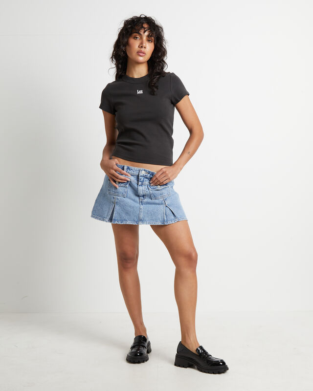 Essential Rib T-Shirt in Timeless Black, hi-res image number null