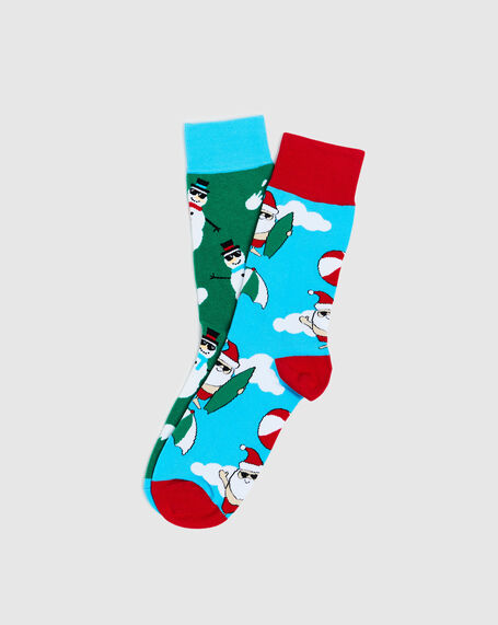 Cool Christmas Socks 2 Pack Assorted
