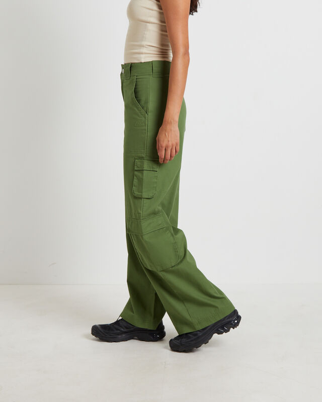 Water Pipe Cargo Pants in Khaki Green, hi-res image number null