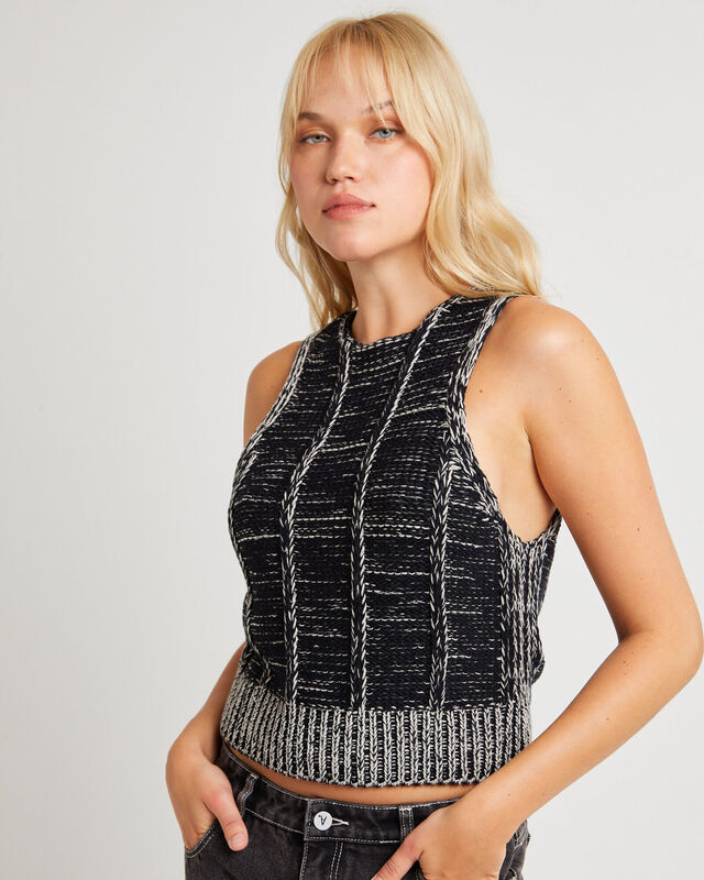 Textured Knit Tank Top, hi-res image number null