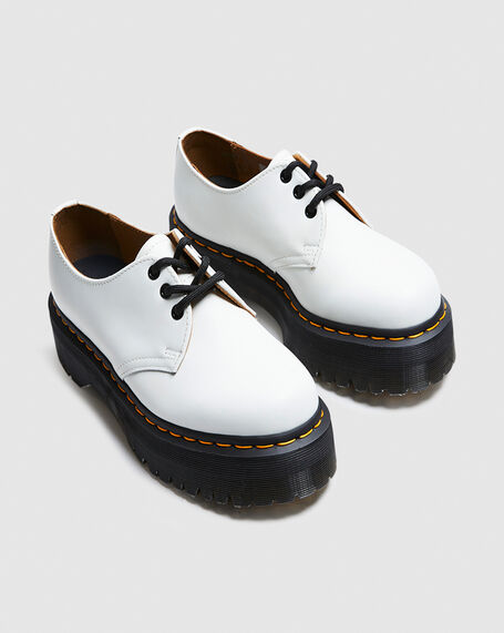 1461 Quad 3 Eye Shoes Smooth White