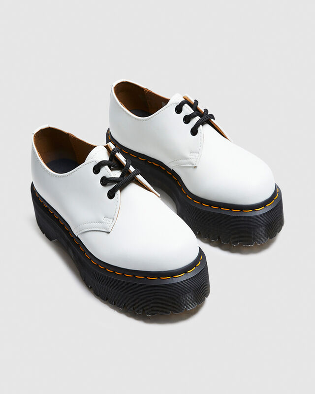 1461 Quad 3 Eye Shoes Smooth White, hi-res image number null