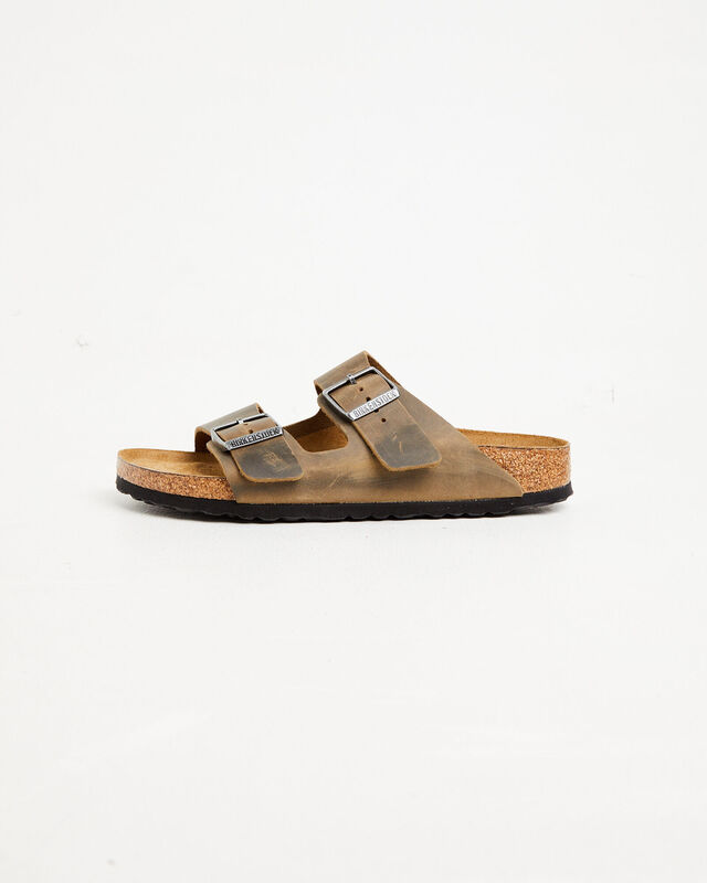 Arizona SFB Narrow Oiled Leather Sandals in Khaki, hi-res image number null