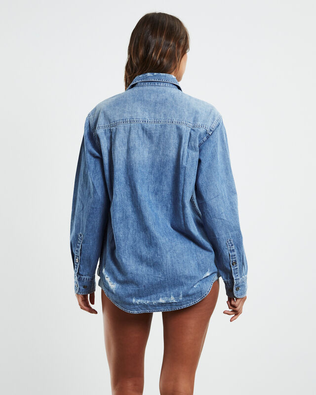 Everyday Denim Long Sleeve Shirt Pacifica Blue, hi-res image number null