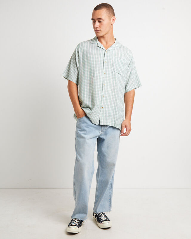 Bowler Short Sleeve Shirt in Moss Check, hi-res image number null