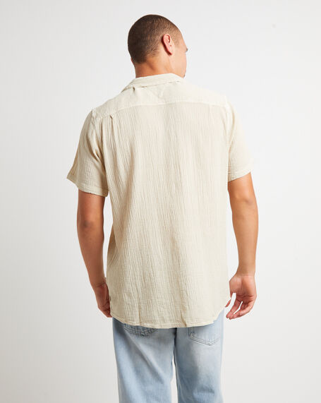 Bon Crepe Short Sleeve Shirt Natural