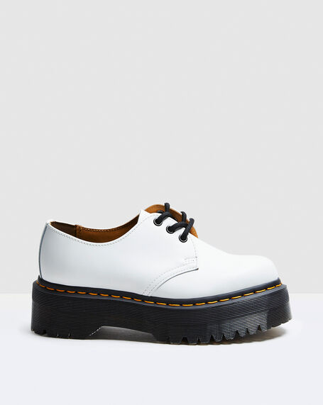 1461 Quad 3 Eye Shoes Smooth White