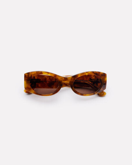 Evan Mock X Suede Sunglasses in Tortoise Polished/Bronze