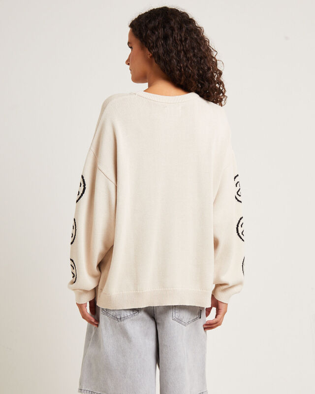 SS Link Knit Crew Neck Cream, hi-res image number null