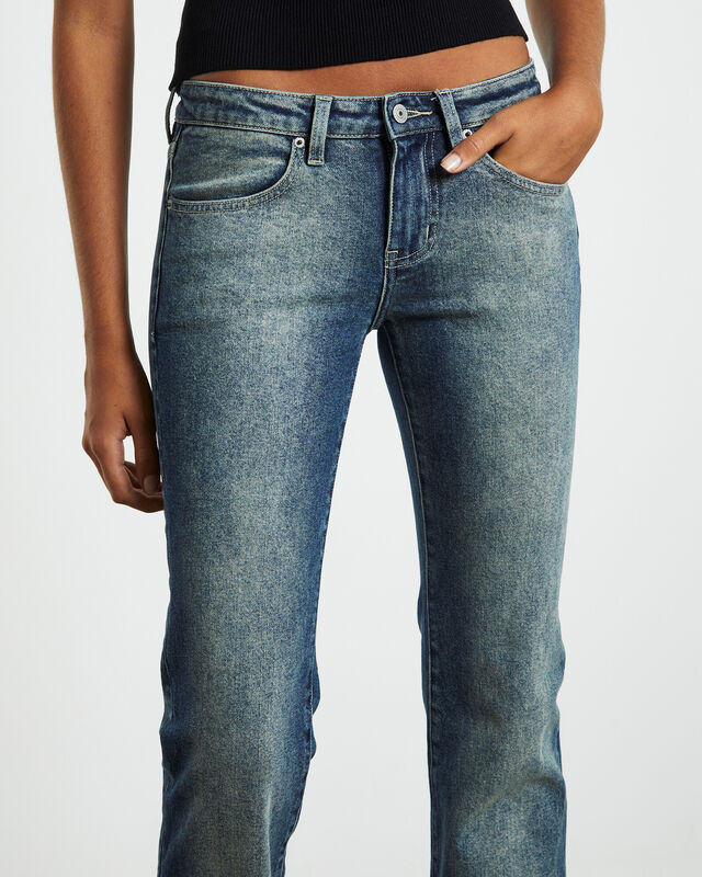 Cyndi Low Rise Boot Cut Jeans Blue, hi-res image number null