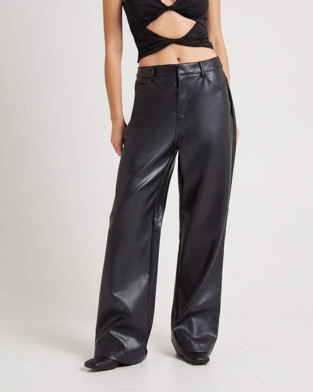 Jadey Relaxed PU Pants, hi-res image number null