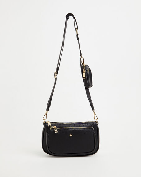 Marmont Double Pouch Cross Body Bag in Black