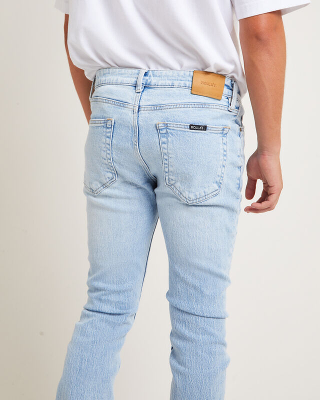 Stinger Crush Rip Slim Jeans in Blue, hi-res image number null