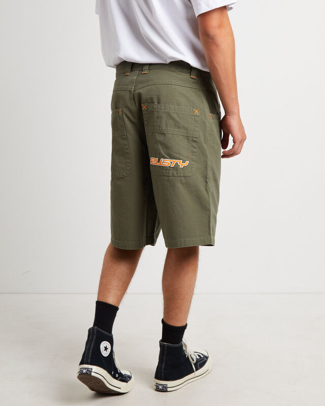 Rip Daddy Ripstop Shorts in Army Green, hi-res image number null