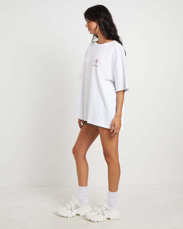 Resort Club Oversized T-Shirt in White, hi-res image number null